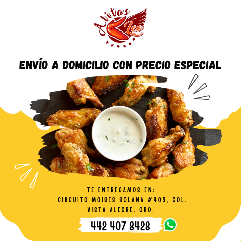 Alitas Leo | Palomitas de Pollo | Solo para llevar | Búfalo |